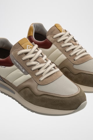 Leren Sneakers - Kaki