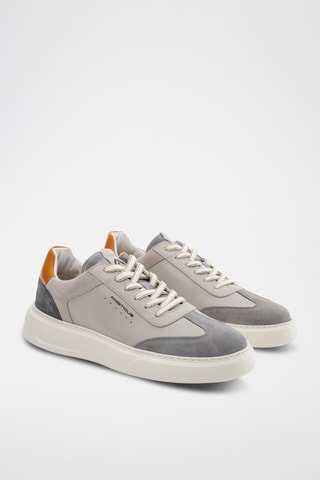 Leren Platform Sneakers - Grijs