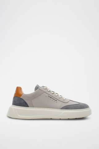 Leren Platform Sneakers - Grijs