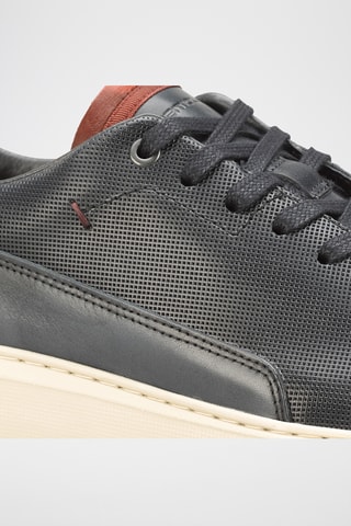 Nappaleren Platform Sneakers - Marineblauw