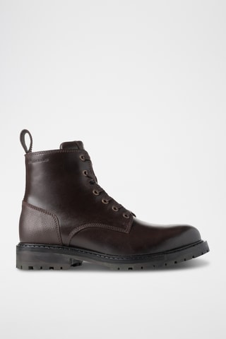 Bottines en cuir - Marron foncé