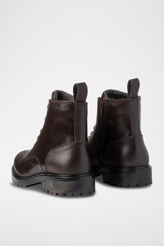 Bottines en cuir - Marron foncé