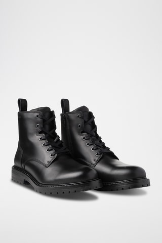 Bottines en cuir - Noir