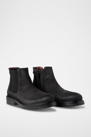 Bottines en cuir - Gris foncé