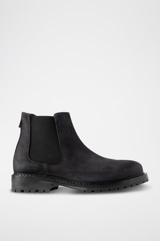 Bottines en cuir - Gris foncé