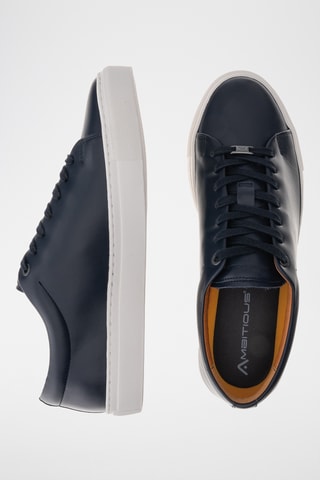 Leren Sneakers - Marineblauw