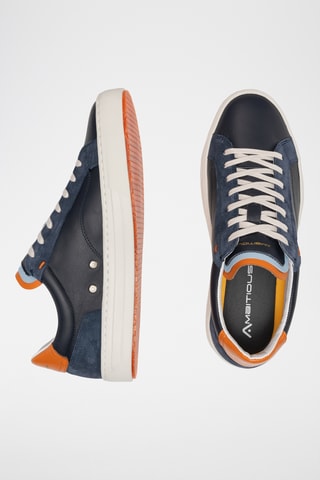 Leren Sneakers - Marineblauw