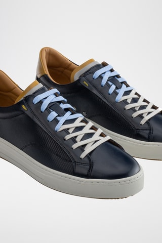 Leren Sneakers - Marineblauw