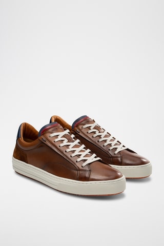 Leren Sneakers - Camel