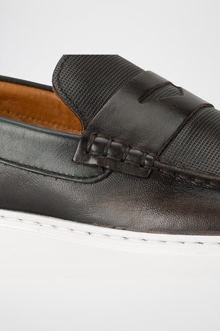 Mocassins plateformes en cuir - Noir
