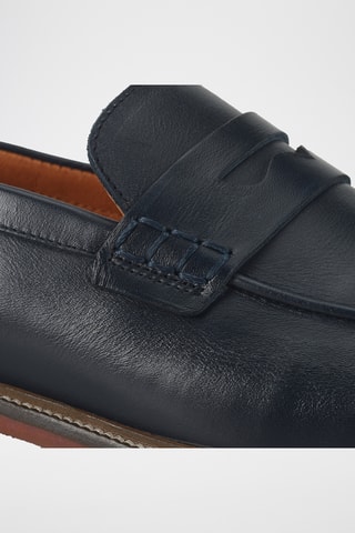 Mocassins en cuir - Bleu marine