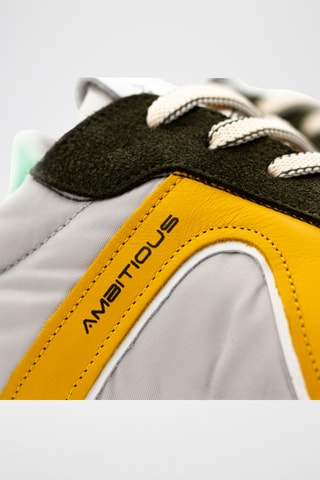 Leren Sneakers - Groen en grijs