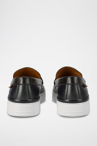 Mocassins en cuir - Bleu marine