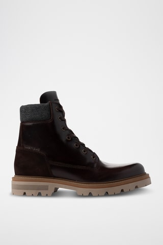 Bottines en cuir - Marron