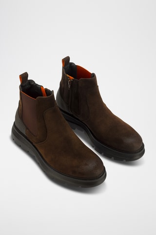 Bottines en cuir - Marron