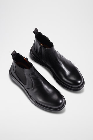 Bottines en cuir - Noir