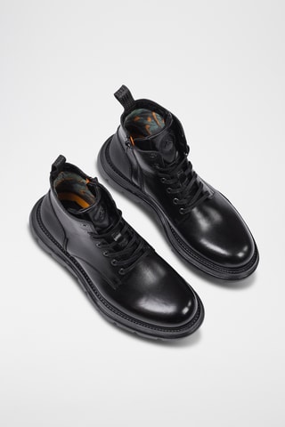 Bottines en cuir - Noir