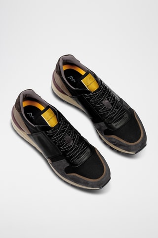 Leren Sneakers - Zwart en grijs