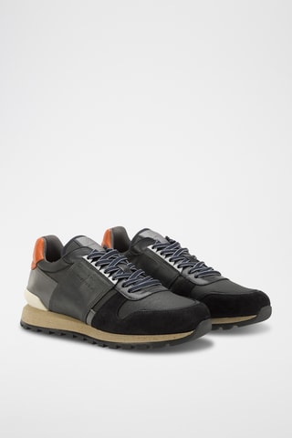 Leren Sneakers -Zwart