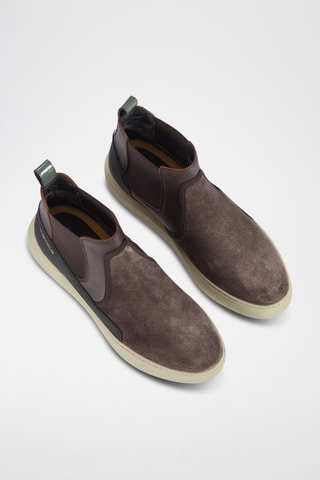 Bottines Chelsea en cuir - Taupe