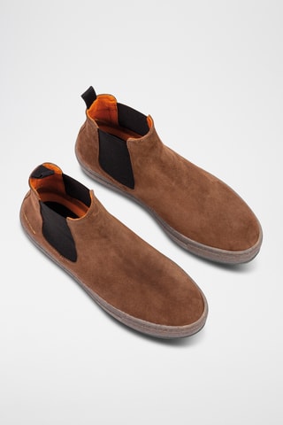 Bottines Chelsea en nubuck - Taupe