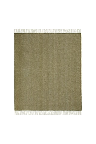 Plaid en laine Iseo Spina - Kaki