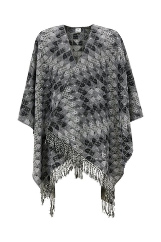 Wollen Poncho Cincinnati Grijs