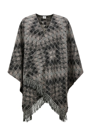 Wollen Poncho Cincinnati Antraciet