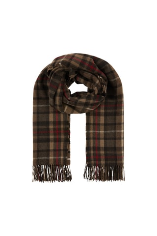 Wollen Sjaal Pisa Bruin en Bordeauxrood