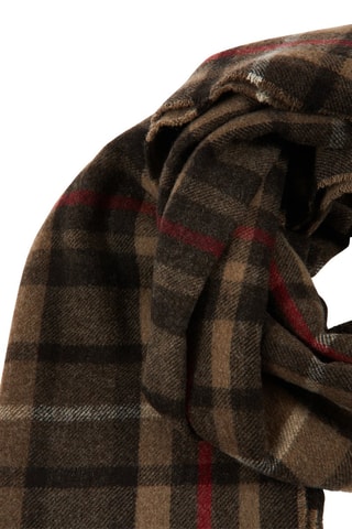 Wollen Sjaal Pisa Bruin en Bordeauxrood