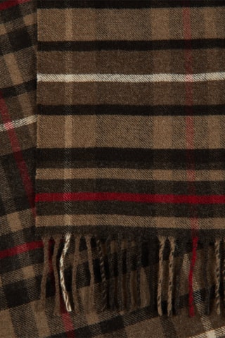 Wollen Sjaal Pisa Bruin en Bordeauxrood