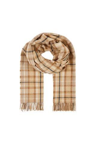 Wollen Sjaal Pisa Beige, Wit en Zwart