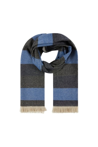 Wollen en Kasjmier Sjaal Vincent Blauw 