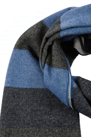 Wollen en Kasjmier Sjaal Vincent Blauw 