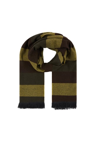 Wollen en Kasjmier Sjaal Vincent Kaki en Bruin