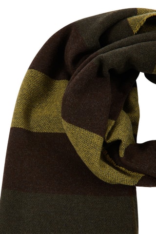 Wollen en Kasjmier Sjaal Vincent Kaki en Bruin