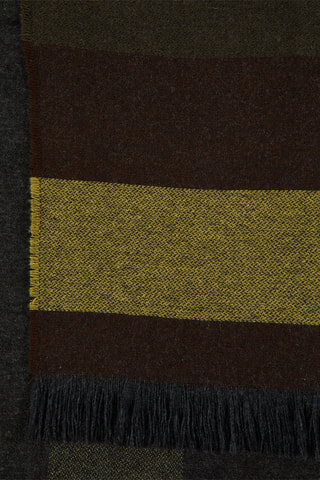 Wollen en Kasjmier Sjaal Vincent Kaki en Bruin