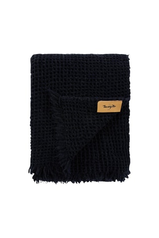 Plaid en laine vierge Maddalena - Bleu - 130 x 180 cm