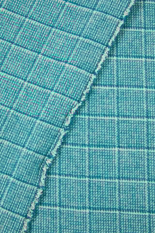 Scheerwollen Plaid Pisa Check - Blauw - 130 x 180 cm