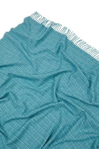 Scheerwollen Plaid Pisa Check - Blauw - 130 x 180 cm