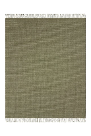 Scheerwollen Plaid Pisa Check - Kaki - 130 x 180 cm