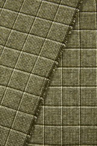Scheerwollen Plaid Pisa Check - Kaki - 130 x 180 cm