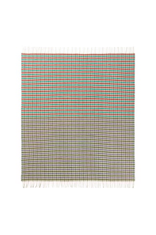 Plaid Ibiza - Bleu et rouge - 130 x 170 cm