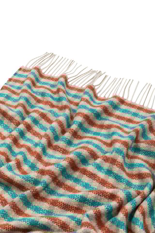 Plaid Ibiza - Bleu et rouge - 130 x 170 cm