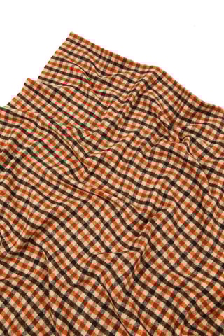 Plaid en laine Stelvio Trekking - Orange et marron - 130 x 160 cm