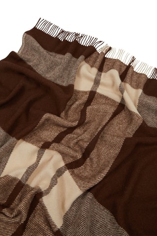 Plaid en laine vierge Lavaredo - Marron - 130 x 170 cm
