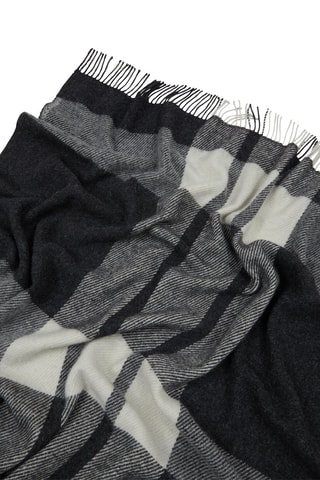 Plaid en laine vierge Lavaredo - Anthracite - 130 x 170 cm