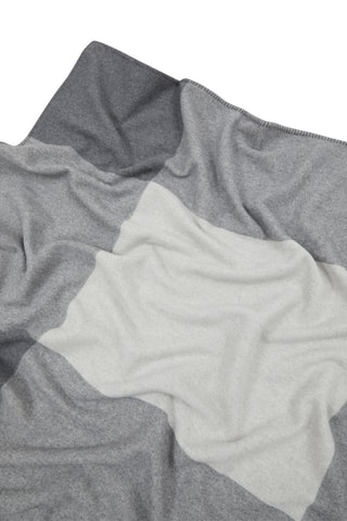 Plaid en laine vierge Elmo - Anthracite et blanc - 130 x 170 cm