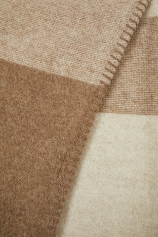 Plaid en laine vierge Elmo - Marron et beige - 130 x 170 cm