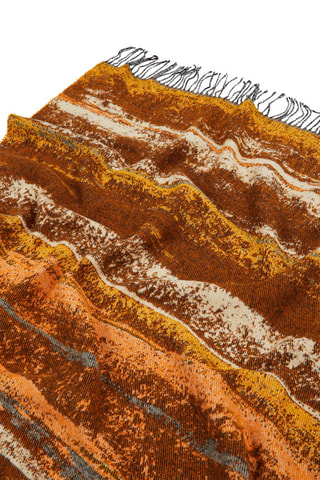 Plaid en laine d'agneau Litorale - Orange - 130 x 180 cm